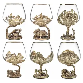 Набор бокалов для коньяка "Охотничий", на 6 персон